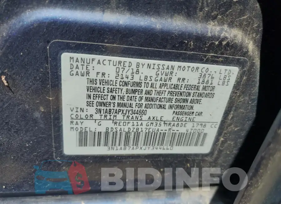 3N1AB7APXJY344660 Photo# 12