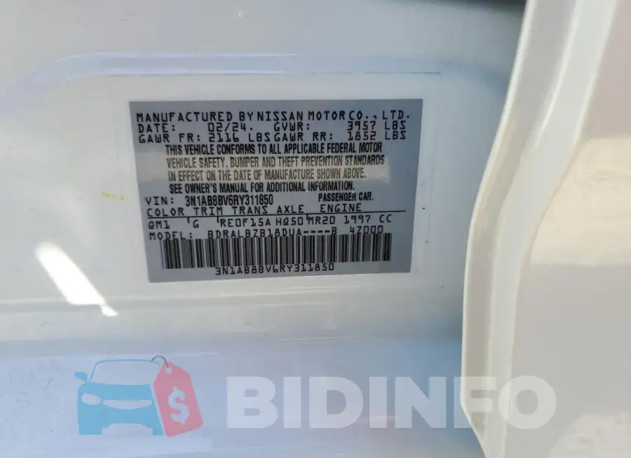 3N1AB8BV6RY311850 Photo# 13