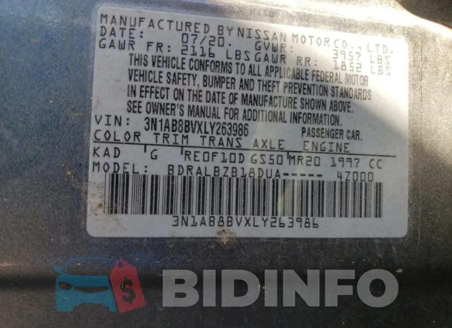 3N1AB8BVXLY263986 Photo# 12