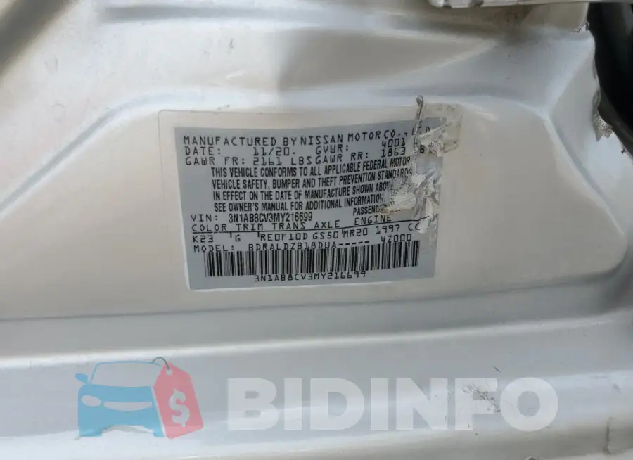 3N1AB8CV3MY216699 Photo# 12