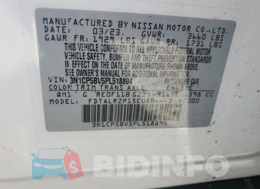 3N1CP5BV5PL518894 Photo# 12