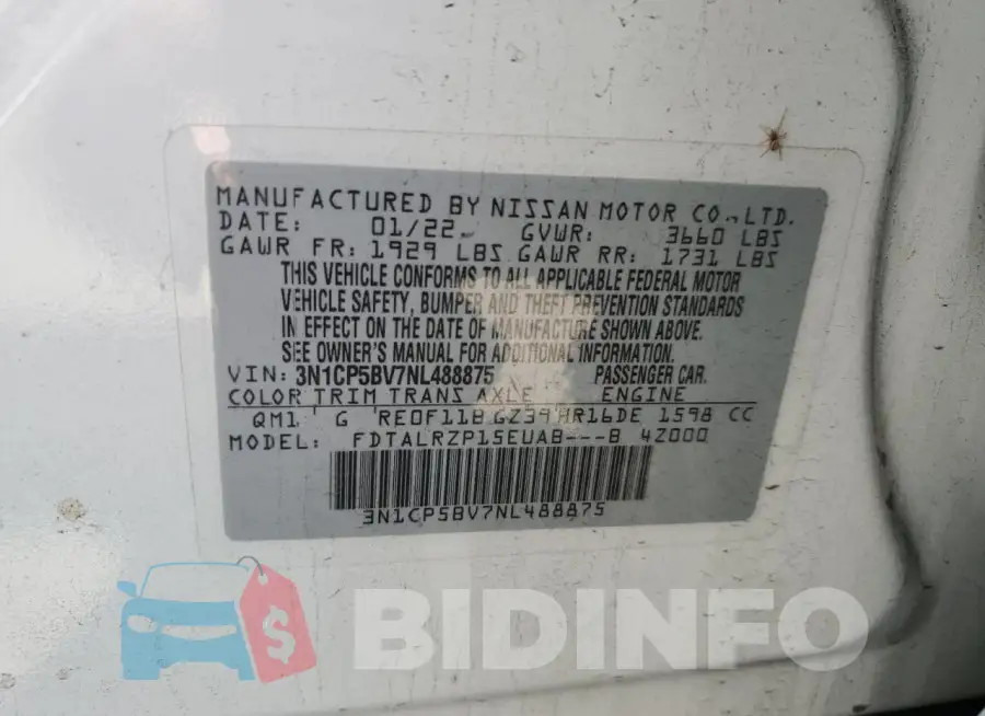 3N1CP5BV7NL488875 Photo# 13