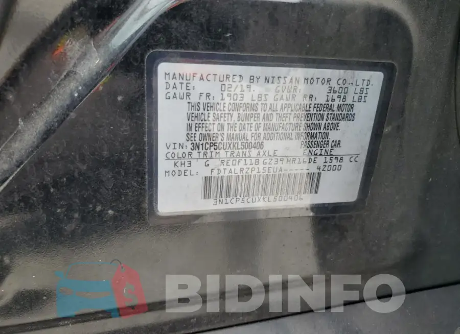 3N1CP5CUXKL500406 Photo# 14