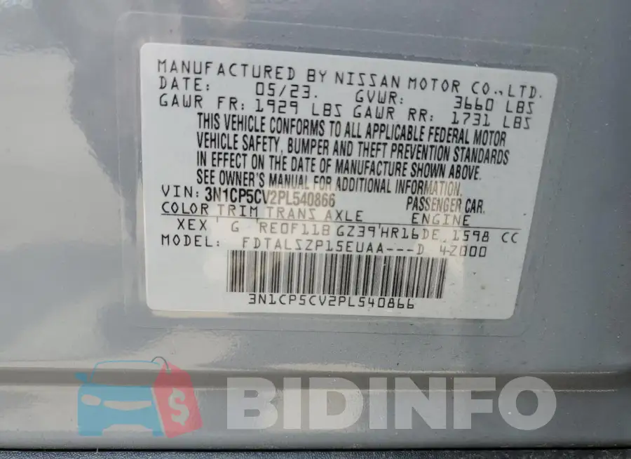 3N1CP5CV2PL540866 Photo# 13