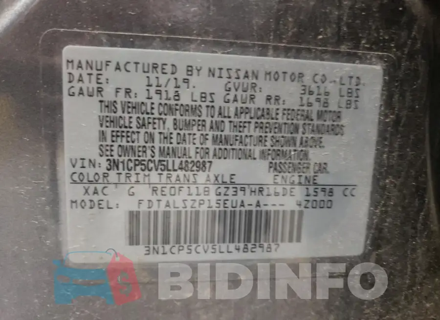 3N1CP5CV5LL482987 Photo# 13