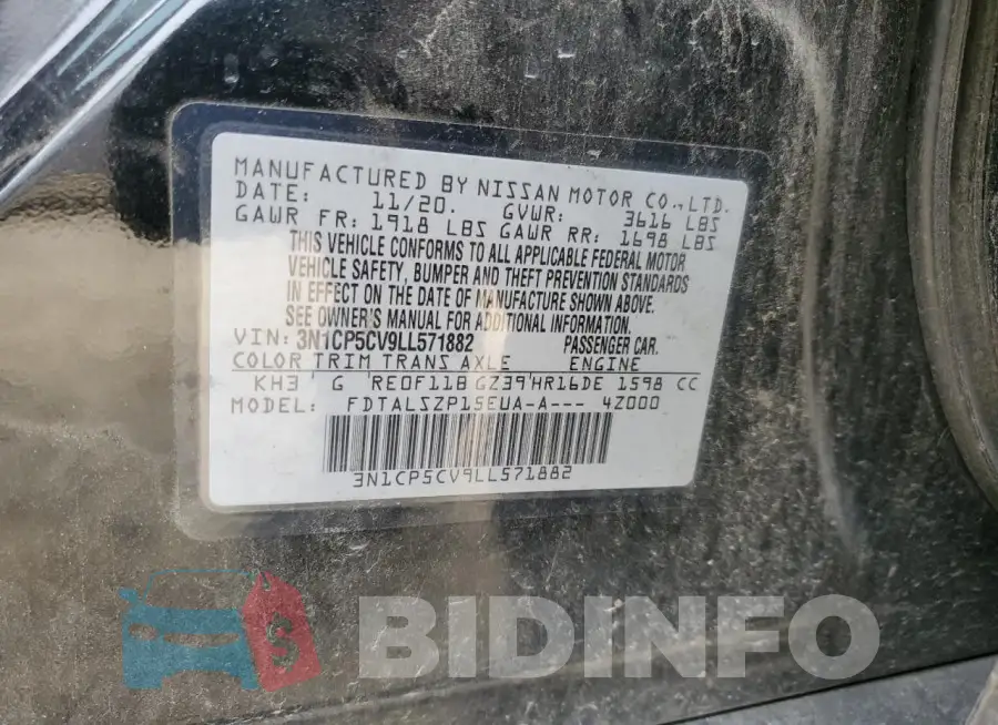 3N1CP5CV9LL571882 Photo# 12