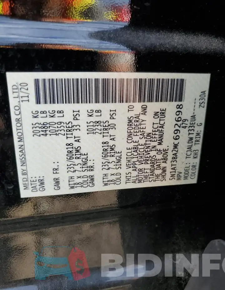 5N1AT3BA2MC692698 Photo# 13