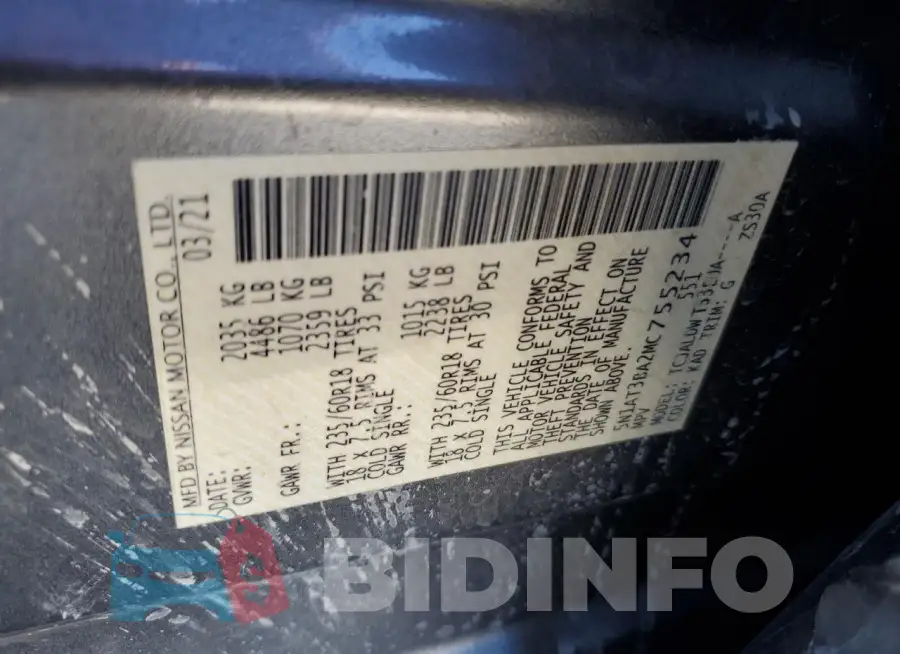 5N1AT3BA2MC755234 Photo# 13