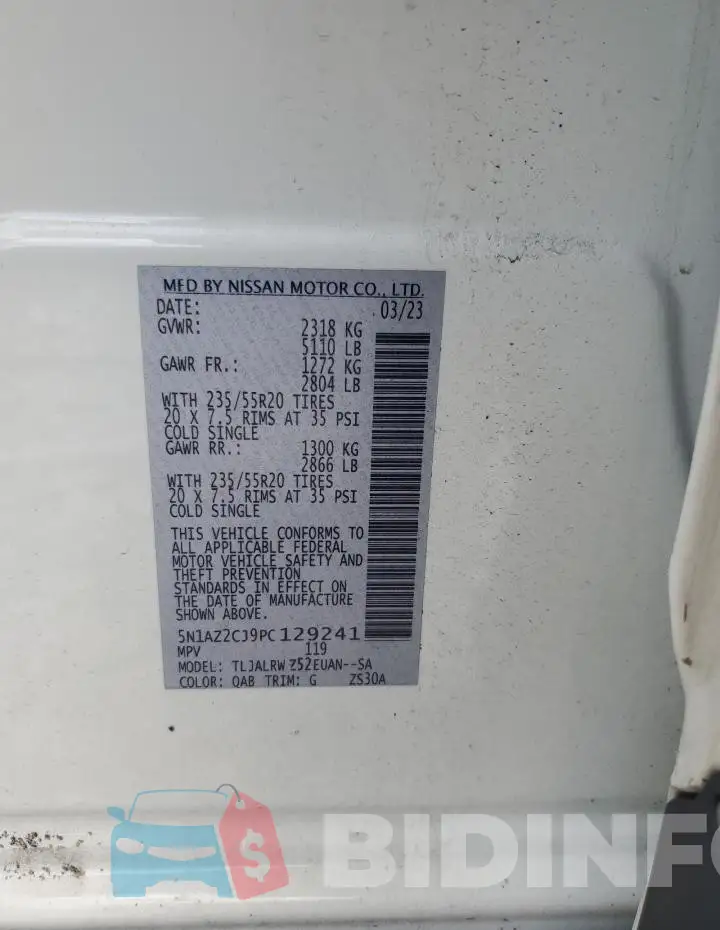 5N1AZ2CJ9PC129241 Photo# 13