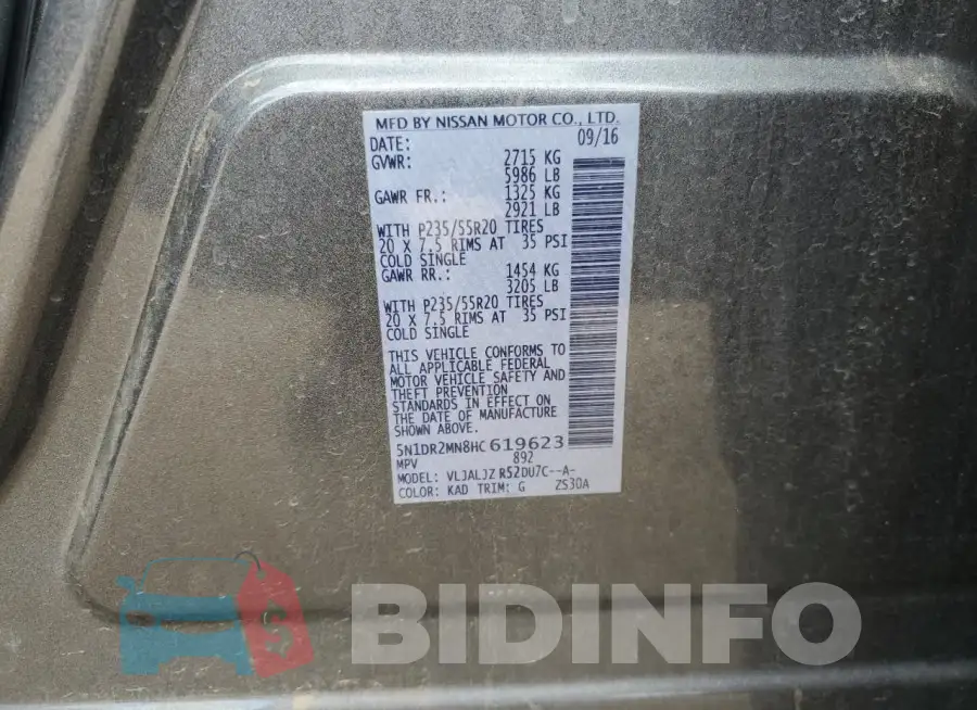 5N1DR2MN8HC619623 Photo# 13