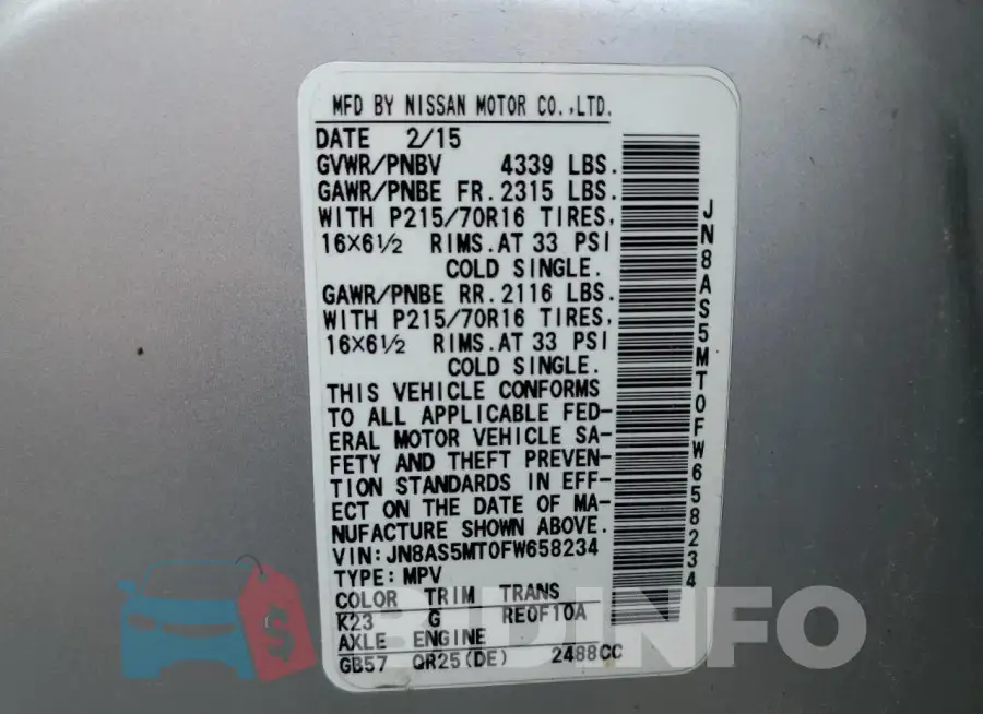 JN8AS5MT0FW658234 Photo# 12