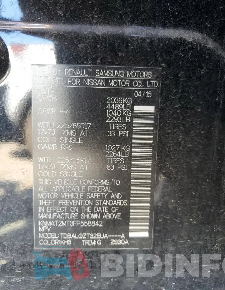 KNMAT2MT3FP558842 Photo# 14