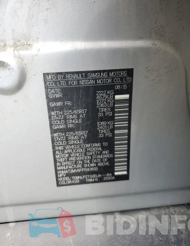 KNMAT2MV6FP590833 Photo# 13