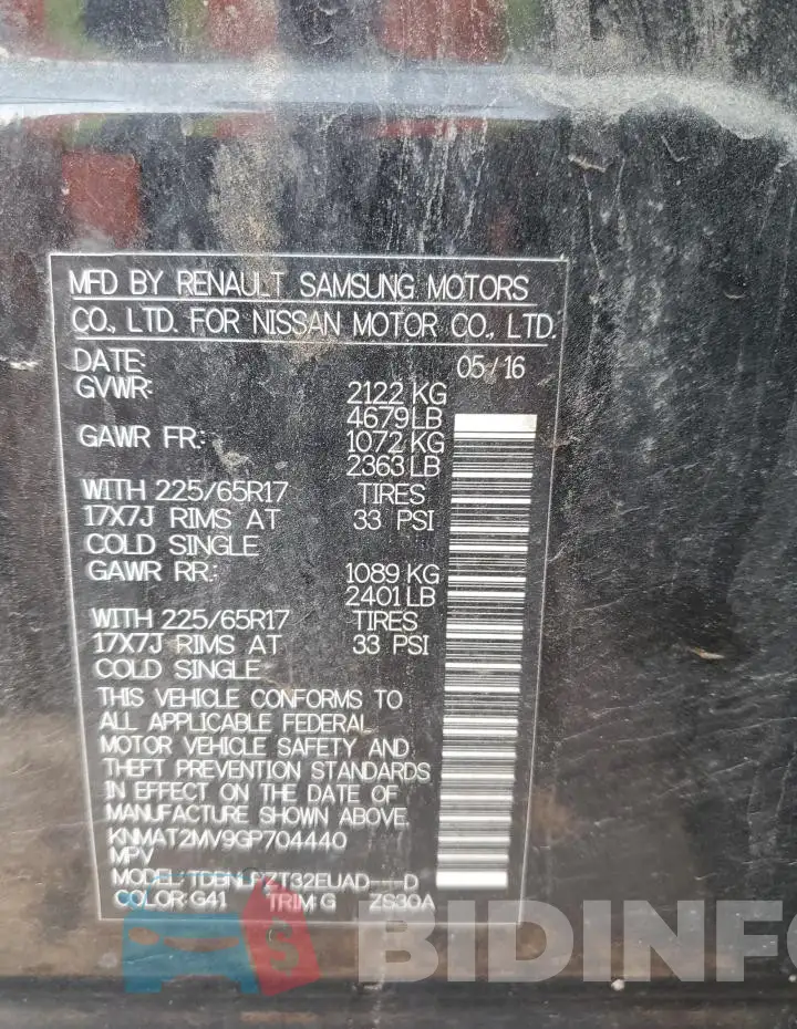 KNMAT2MV9GP704440 Photo# 12