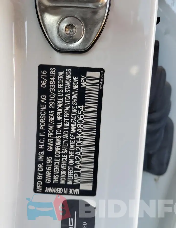WP1AA2A20HKA80654 Photo# 13