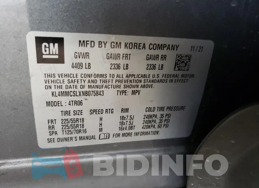 KL4MMCSLXNB075843 Photo# 13