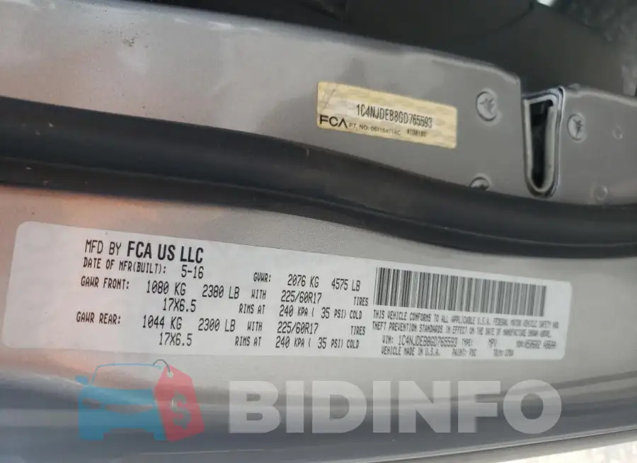 1C4NJDEB8GD765593 Photo# 13