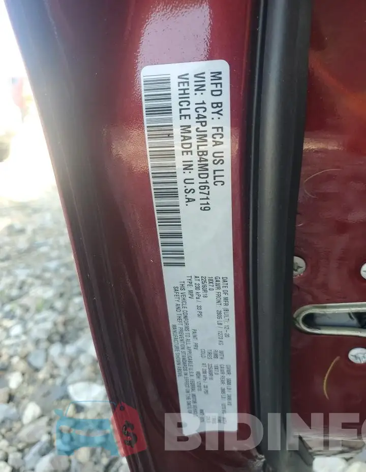 1C4PJMLB4MD167119 Photo# 13