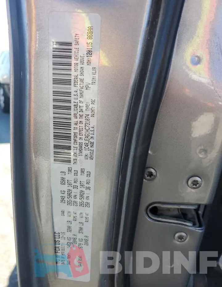 1C4RJEAG1HC731074 Photo# 13
