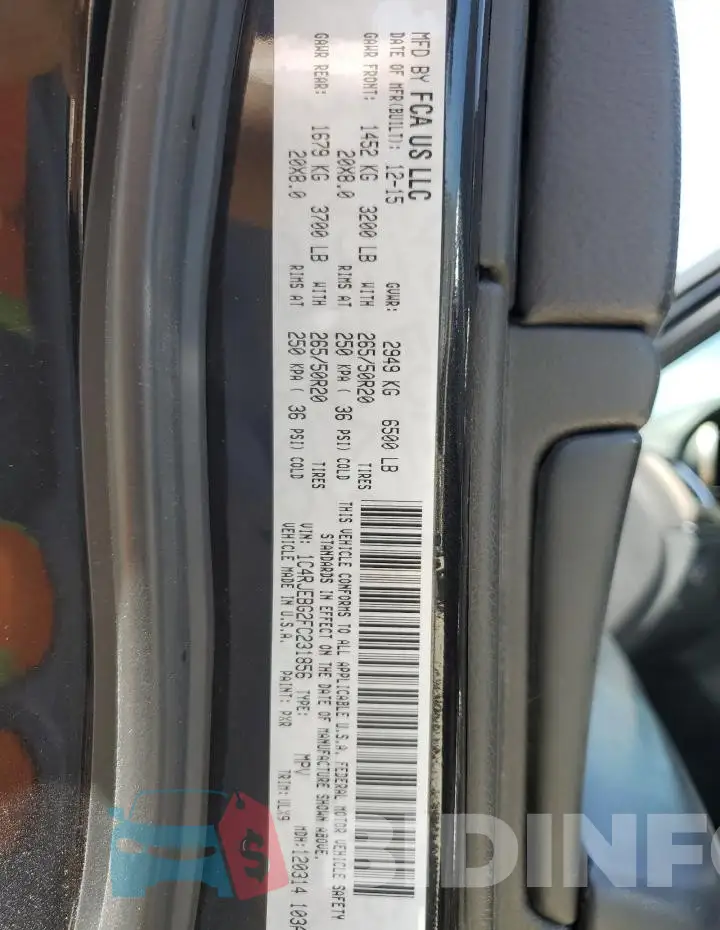 1C4RJEBG2FC231856 Photo# 12