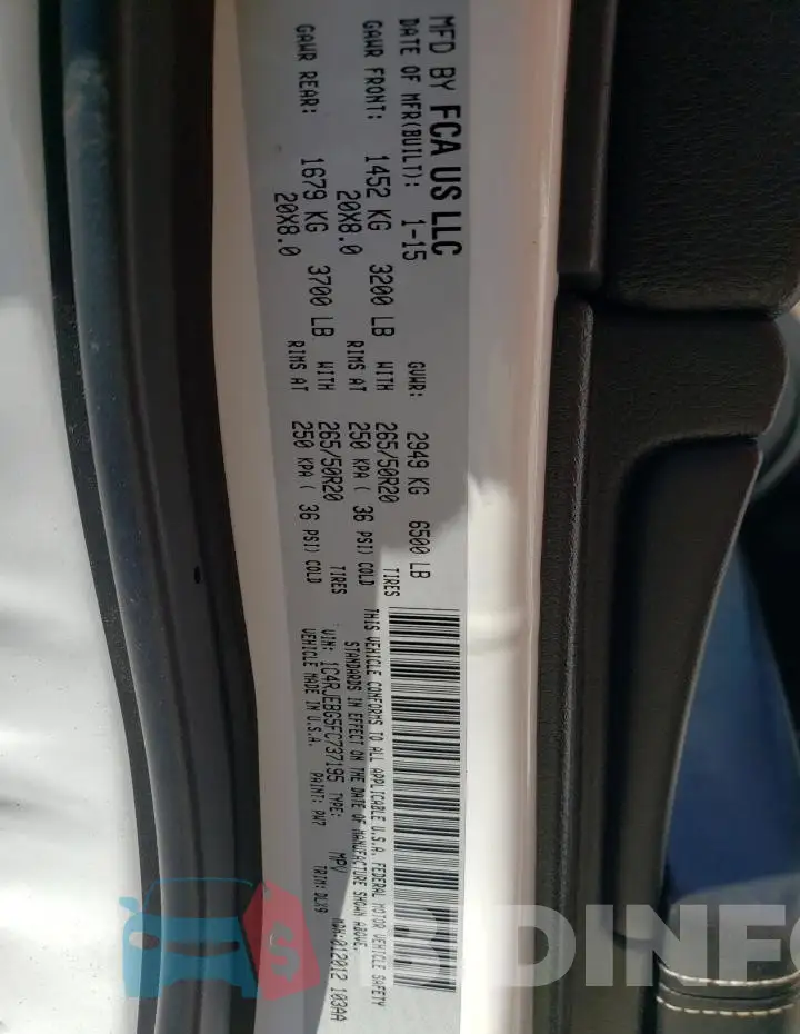 1C4RJEBG5FC737195 Photo# 13