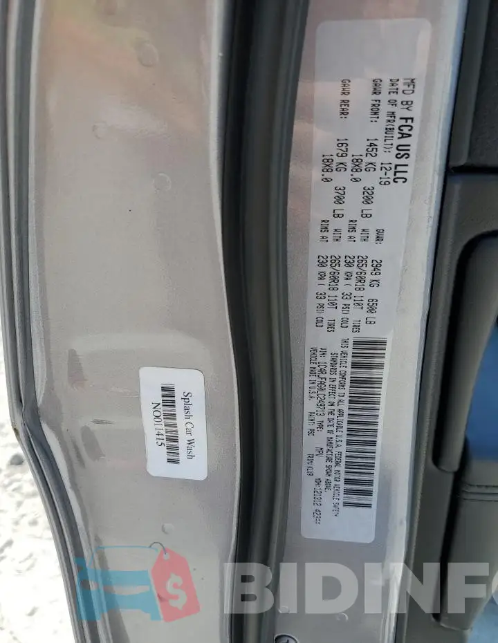 1C4RJFAG0LC249713 Photo# 13