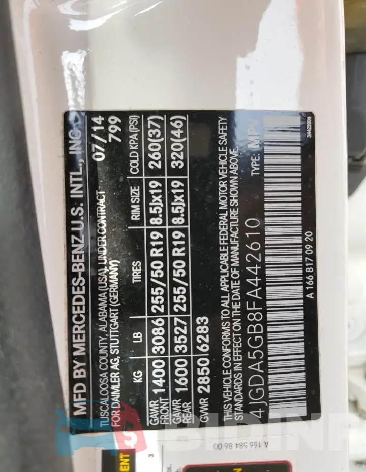 4JGDA5GB8FA442610 Photo# 13