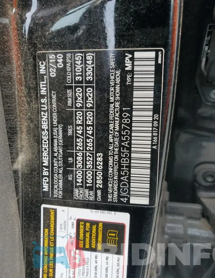 4JGDA5HB5FA557891 Photo# 13