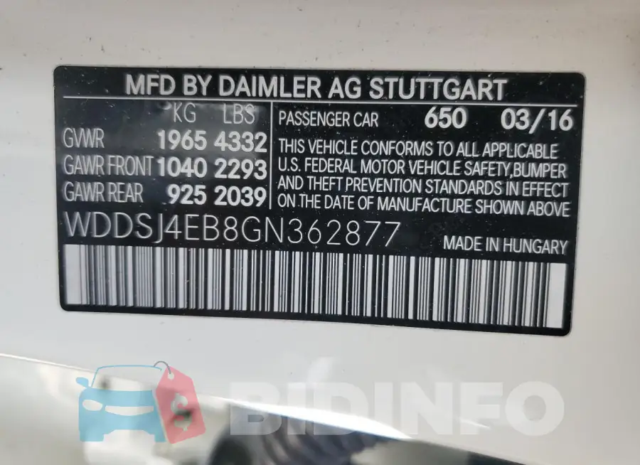 WDDSJ4EB8GN362877 Photo# 13