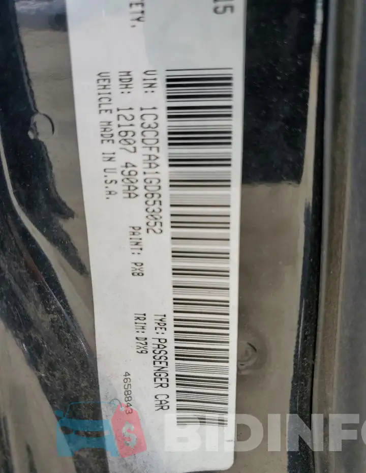 1C3CDFAA1GD653052 Photo# 12