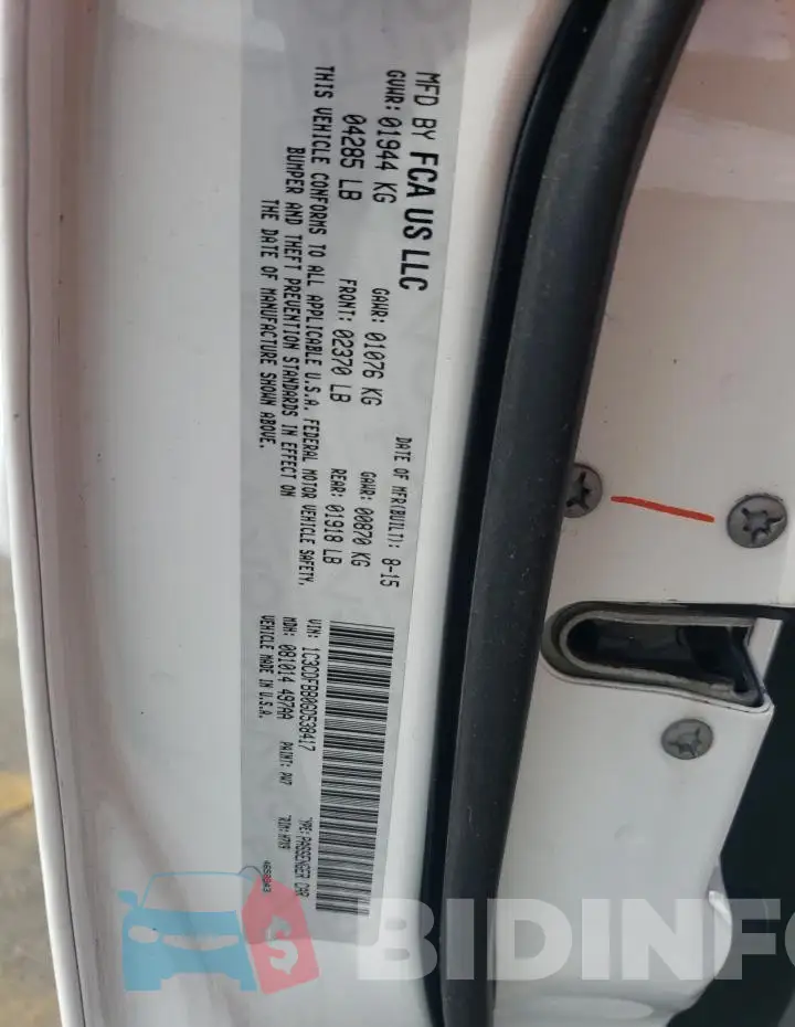 1C3CDFBB0GD538417 Photo# 12