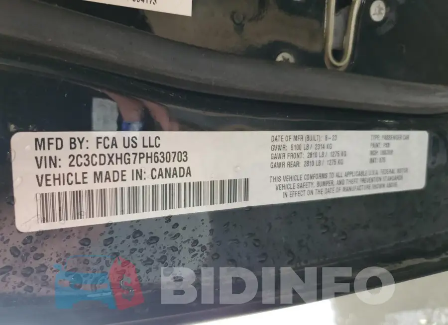 2C3CDXHG7PH630703 Photo# 12