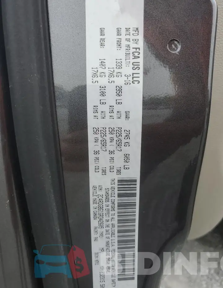 2C4RDGBG1GR342605 Photo# 13