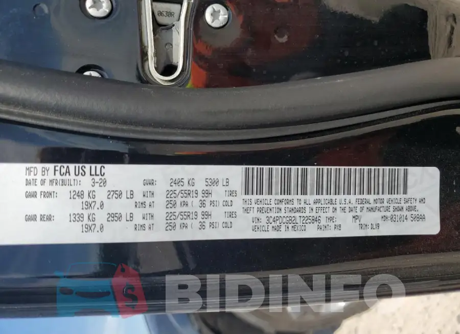 3C4PDCGB2LT225846 Photo# 12