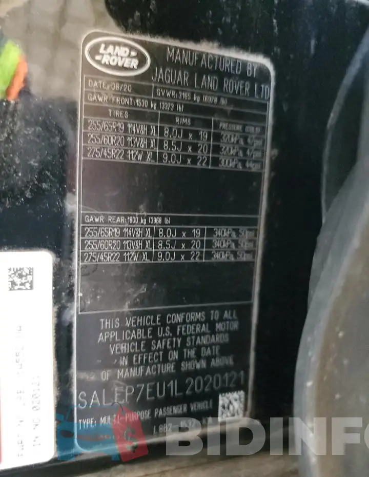 SALEP7EU1L2020121 Photo# 12