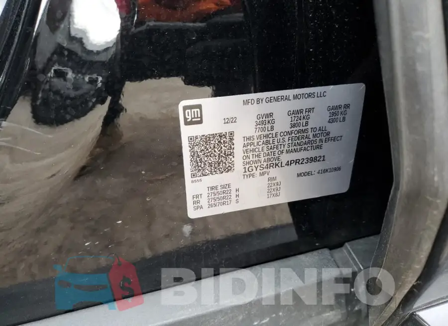 1GYS4RKL4PR239821 Photo# 13