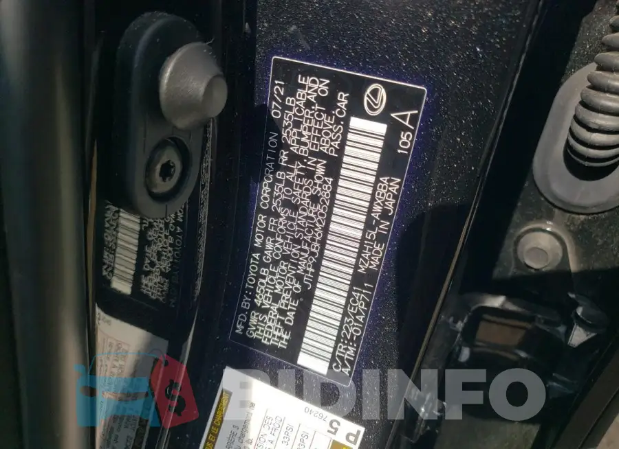 JTHP9JBH6M2052884 Photo# 13