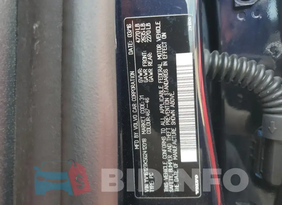 YV1612TK5G2412018 Photo# 13
