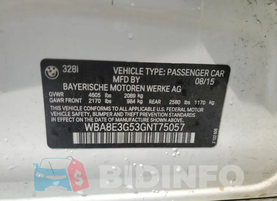 WBA8E3G53GNT75057 Photo# 10