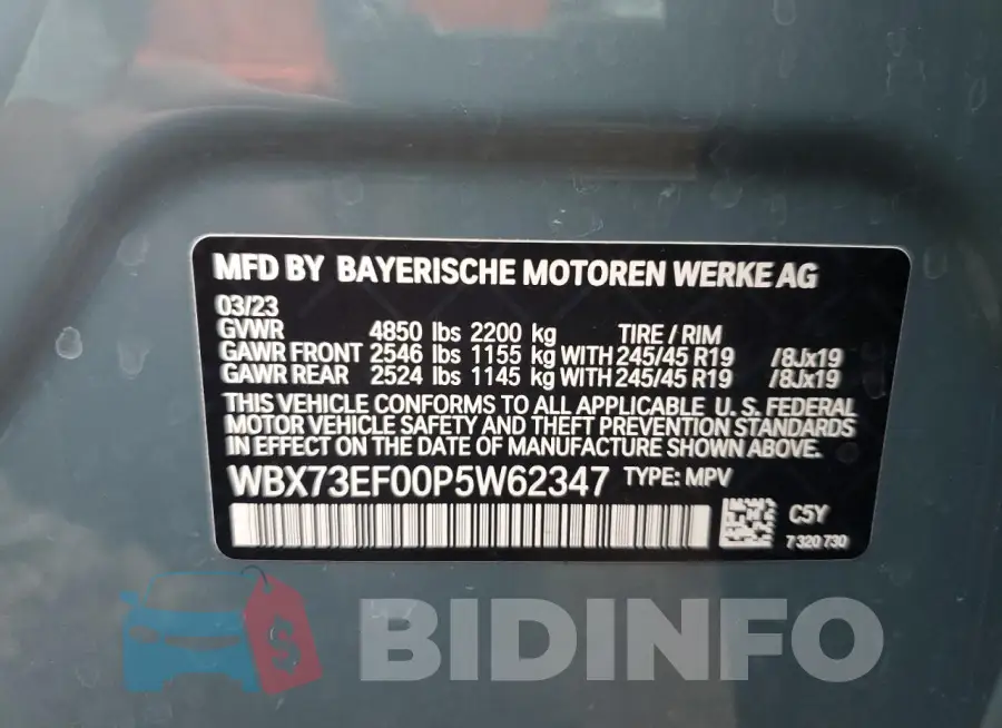 WBX73EF00P5W62347 Photo# 13