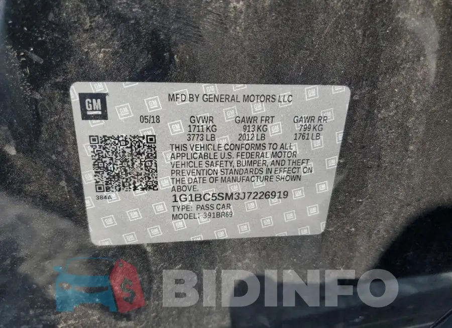 1G1BC5SM3J7226919 Photo# 12