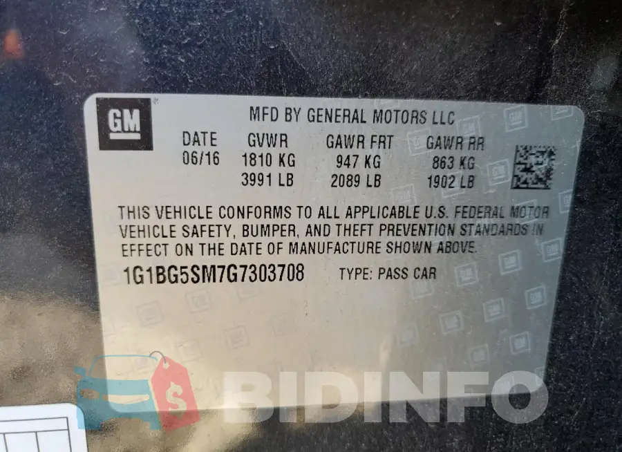 1G1BG5SM7G7303708 Photo# 12