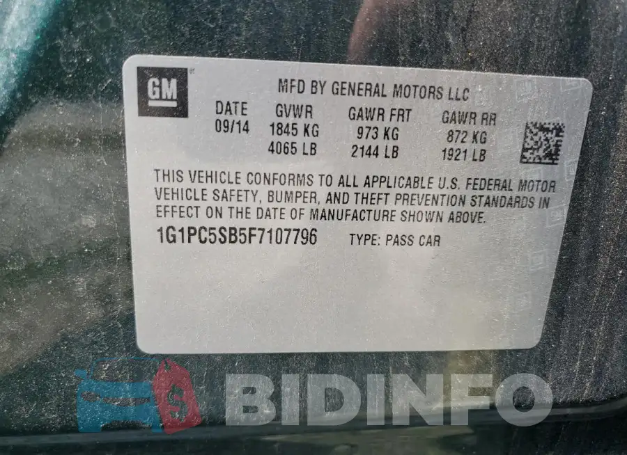 1G1PC5SB5F7107796 Photo# 12