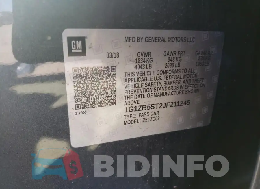 1G1ZB5ST2JF211245 Photo# 12