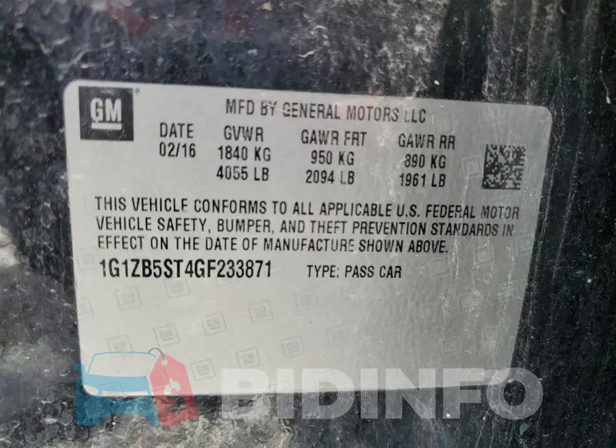 1G1ZB5ST4GF233871 Photo# 12