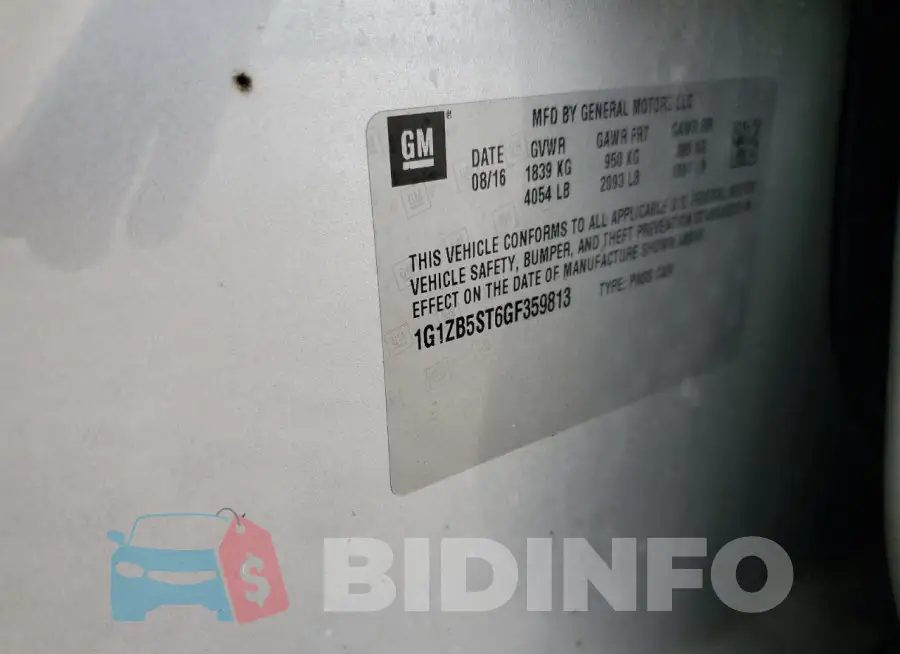 1G1ZB5ST6GF359813 Photo# 12