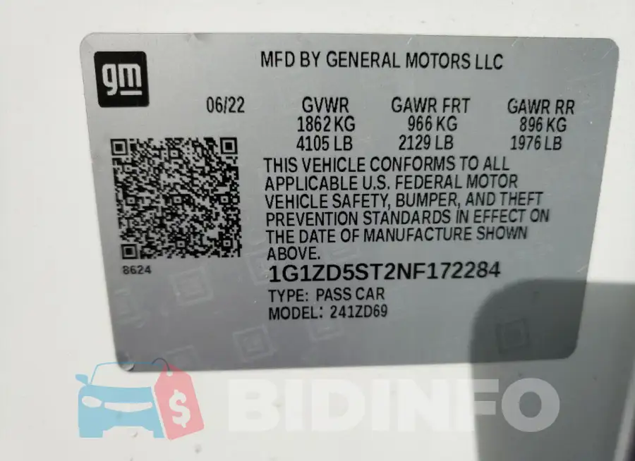 1G1ZD5ST2NF172284 Photo# 12