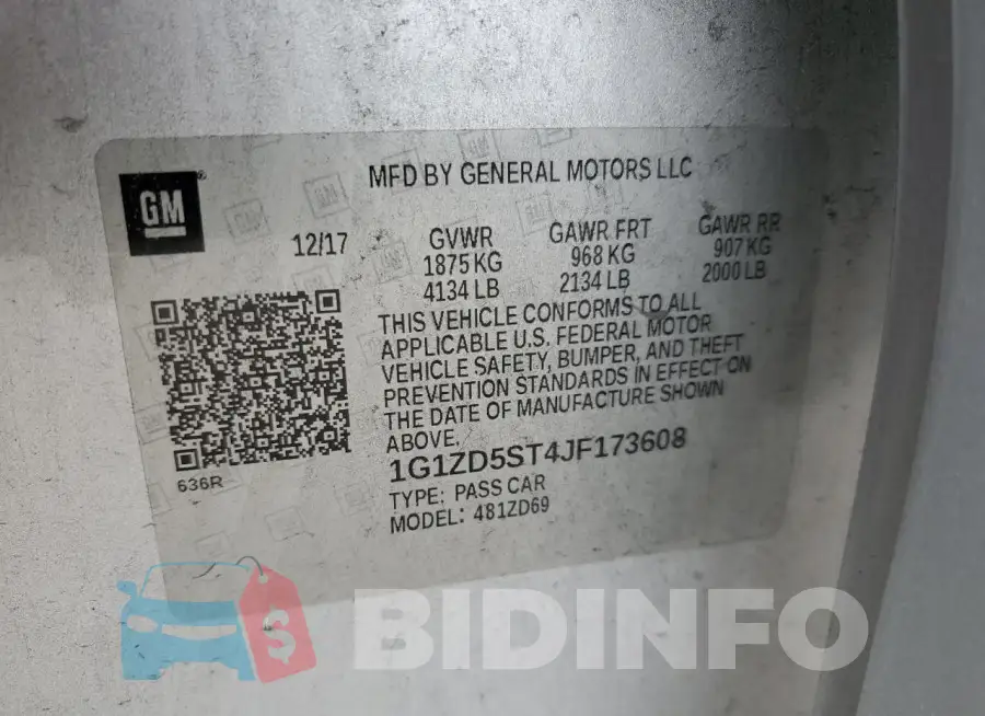 1G1ZD5ST4JF173608 Photo# 12
