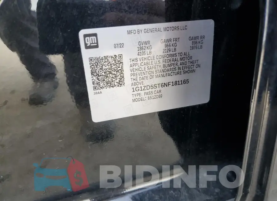 1G1ZD5ST6NF181165 Photo# 12