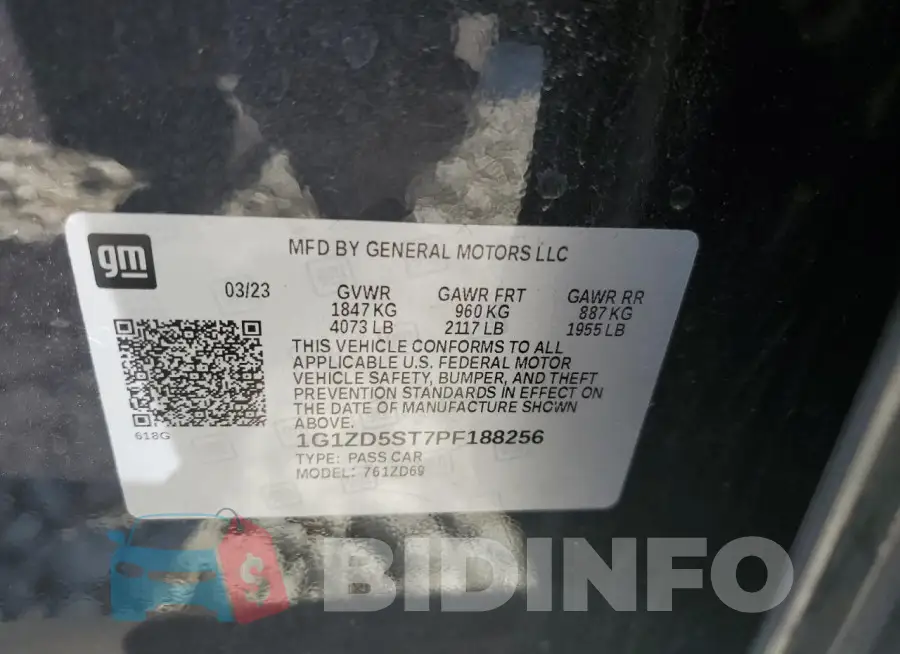 1G1ZD5ST7PF188256 Photo# 13